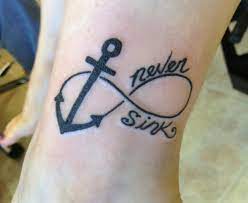 His & hers infinity tattoos are a great choice for couples that want to get a matching tattoo but don't want it to be too horribly personal, such as a name or pictures. Anchor Infinity Tattoos With Quotes Quotesgram