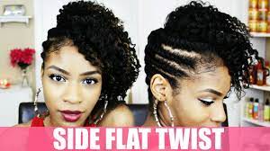 Box braids are good for natural tresses that need a break from heated styling and are a fun way to change up your look if you're bored. Side Flat Twist Hairstyle On Natural Hair Youtube
