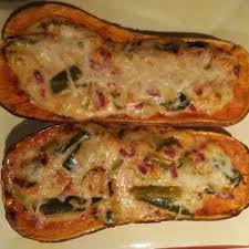 courge butternut farcie creme lardons poireau la cuisine d adeline recette cuisiner butternut recettes de cuisine butternut farcie
