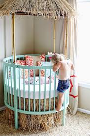 So Cute Tiki Hut Crib For Baby S Beach Themed Nursery Beachbaby Nurserydecor Ocean Baby Rooms Girl Nursery Themes Ocean Themed Nursery