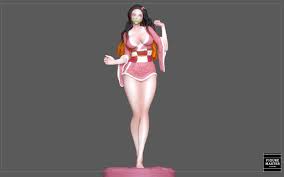 Файл 3D NEZUKO ADULT demon slayer kimetsu no yaiba SEXY GIRL WOMAN LINGERIE ANIME  3D print model 🫦・3D модель для печати скачать・Cults