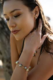 Buy Multi-colored Tahitian Pearl & Hoop Charm Bracelet in 14k Gold Fill  Online in India