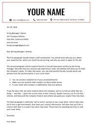 Cover Letter Templates For Your Resume Free Download