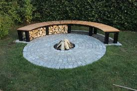 Garden Fireplace With Bench Backyard Fire Backyard Outdoor Fire
