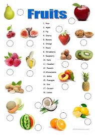 Fruits Fruits For Kids English Worksheets For Kids English Poems For Kids