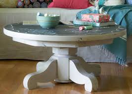 This is an exceptionally designed coffee table that features a sturdy base that is meticulously crafted from. Chalkboard Top Pedestal Coffee Table