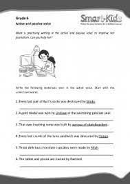 If the sentence does not contain be + past participle, then it cannot be a passive sentence. Grade 6 English Worksheet Active And Passive Voice Smartkids