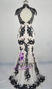 Black And White Attire Wedding Pin By Empress Pearlywinkle On Romanti Goth Wedding Party Black White Wedding Dress Banquet Dresses Black Wedding Dresses