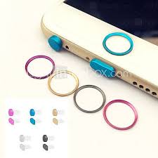 Metal Home Button Cover Ring Protector Circle Earphone Jack Charging Port Anti Dust Plug Set For Iphone 6 6s 6 6s Plus Iphone Gadgets Iphone Accessories Phone Case Accessories