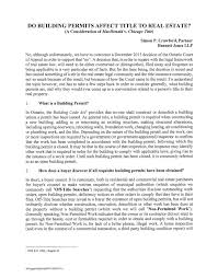When a person intends to buy a home, for example, he or she will. Do Building Permits Affect Title To Real Estate