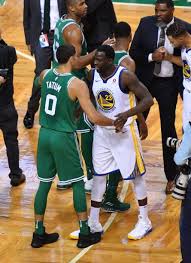 Jayson tatum | film study. Jayson Tatum Of The Boston Celtics Shares A Moment After The Game Against The Golden State Warriors With Draymond Gree Jayson Tatum Golden State Warriors Tatum