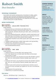 The top three keywords employers use in hvac technician job descriptions are hvac appearing in 27.34% of postings, hvac technician 22.55%, and air conditioning appearing in 10.39%. Duct Installer Resume Samples Qwikresume