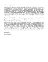 Medical Device Cover Letter