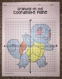 Squirtle Graphing On The Coordinate Plane Mystery Picture Coordinate Graphing Mystery Picture Coordinate Graphing Pictures Coordinate Plane Graphing