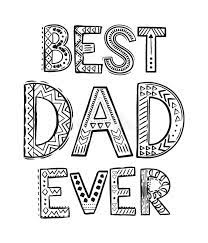 Free coloring page for father. Best Dad Ever Stock Vector Illustration Of Outline Letters 90008700