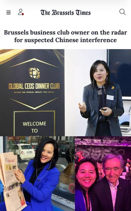 Byron Wan on X: "🇨🇳 Yang Yifei (杨艺菲), who runs the Global CEOs Dinner Club,  a business club for CEOs and senior executives in Brussels and Paris, has  managed to infiltrate the