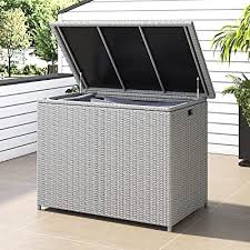 Shop wayfair for all the best waterproof deck boxes. Buy Large Outdoor Waterproof Deck Box 180 Gallon Rattan Deck Storage Box With Built In Waterproof Bag Outdoor Storage Container Boxes For Seat Cushion On Patio Garden Poolside By Caelum Light Grey Online In Indonesia
