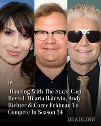 Hilaria Baldwin, Andy Richter and Corey Feldman are just three of the  celebrities recruited to compete in Season 34 of 'Dancing with the Stars.'  Revealed this morning