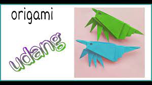 Kemudian lipat kembali ke bagian. Origami Udang Youtube
