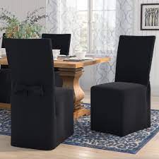 The concept of the slip covers for dining room chairs is simple. Charlton Home Box Cushion Dining Chair Slipcover Reviews Wayfair