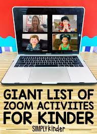 Zoom Activities For Kinder Simply Kinder Online Kindergarten Distance Learning Teaching Kindergarten