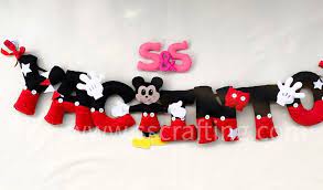 Mickey Theme Name Banner Srilanka Felt Roomdecor Babyroomdecor Srilanka Babyroomdecoration Bab Baby Girl Room Decor Baby Boy Room Decor Baby Room Decor