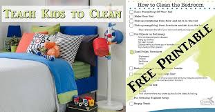 Our process for cleaning a messy kid's room includes the following steps Teach Kids To Have A Clean Room Bedroom Cleaning Printable