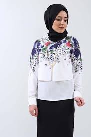 Dijital Baskili Gomlek Ard5561 1 Ekru Mor Cicekli Moda Stilleri Mor Gomlek