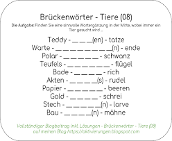 Der progressive charakter der aufgaben ist anhand der einordnung im jeweiligen kapitel gut zu erkennen. Material Zur Aktivierung Und Beschaftigung Bruckenworter Tiere 08 Idee Auf Meinen Blog Fu Beschaftigung Fur Senioren Gehirntraining Spiele Fur Senioren