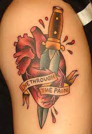 Old School Style Heart Tattoo Designs Broken Heart Tattoo Heart Tattoo