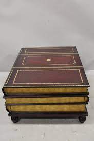 Book accessories children's books art & photography books. Maitland Smith Stacked Book Leather Bound Large 3 Drawer Cocktail Coffee Table For Sale At 1stdibs