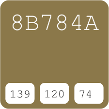 pantone pms metallic 871 8b784a hex color code schemes