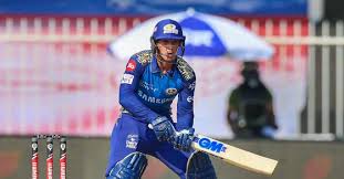 Quinton de kock was the man of the match as mumbai indians (mi) de kock went out to bat in his training apparel, and was seen pulling his match jersey down over an orange jersey, which he had forgot to change out of. Quinton De Kock Mumbai Indians Quinton De Kock Out Of Quarantine Available For Selection Against Kkr Zaheer Khan Ipl 2021 News