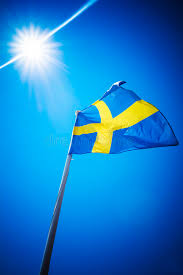 Flagga sverige 70x44 cm tamp/tamp. Sverige Flagga Mot Bla Himmel I Ljust Solsken Arkivfoto Bild Av Kors Nationellt 79359292