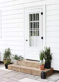 Gravel, pavers, or concrete mix. Diy Outdoor Wood Steps The Merrythought