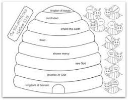 Bee Attitudes Matthew 5 1 12 Printable Childrens Church Lessons Sunday School Lessons Bible Lessons For Kids