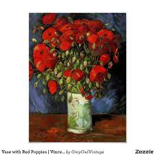 Vase With Red Poppies Vincent Van Gogh Poster Zazzle Com Fine Arts Posters Red Poppies Van Gogh Flowers