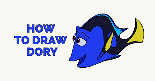 Dory Is The Forgetful Yet Lovable Co Star Of Disney And Pixar S Finding Nemo 2003 And She Was Given A Dory Drawing Drawing Tutorials For Kids Easy Drawings