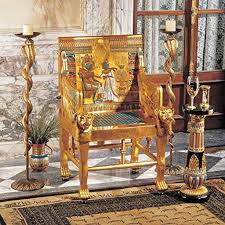 King Tutankhamen S Tomb Egyptian Throne Chair Egyptian Home Decor Egyptian Furniture Throne Chair