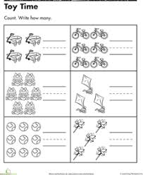 Toy Time Counting Worksheet Education Com Counting Worksheets Kindergarten Math Counting Counting Kindergarten