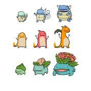 Squirtle Charmander And Bulbasaur Evolution Chart Shirt T