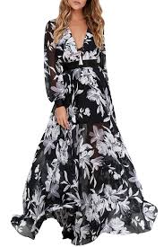 Black And White Long Sleeve Dress Ethereal White Floral Long Sleeve Chiffon Maxi Dress Ankle Dress Black Floral Print Chiffon Maxi Dress Long Sleeve Chiffon Maxi Dress Long Sleeve Maxi Dress