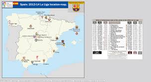 spain 2013 14 la liga location map with 2012 13 attendance