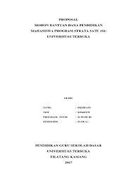 Bantuan dana pendidikan (beasiswa) diajukan oleh: Proposal Bantuan Dana Desriati