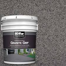 5 gal gray granite grip decorative flat interior exterior concrete floor coating