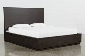 Diy bed frame with storage queen how to build. Pierce Espresso Qn Footboard Panel Storage Bed Living Spaces