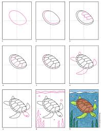 Free, printable coloring page of green sea turtles. How To Draw A Sea Turtle Art Projects For Kids