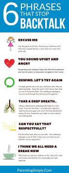 Back Talk Parenting Help Kids Parenting Parenting Skills