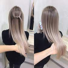 Straight And Sleek Ash Blonde Ombre Hair Styles Stylish Hair Colors Stylish Hair