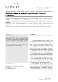 10:00 catastrofă de mediu în sri lanka: Pdf Modern Treatment Of Upper Permanent Canine Absence Case Report